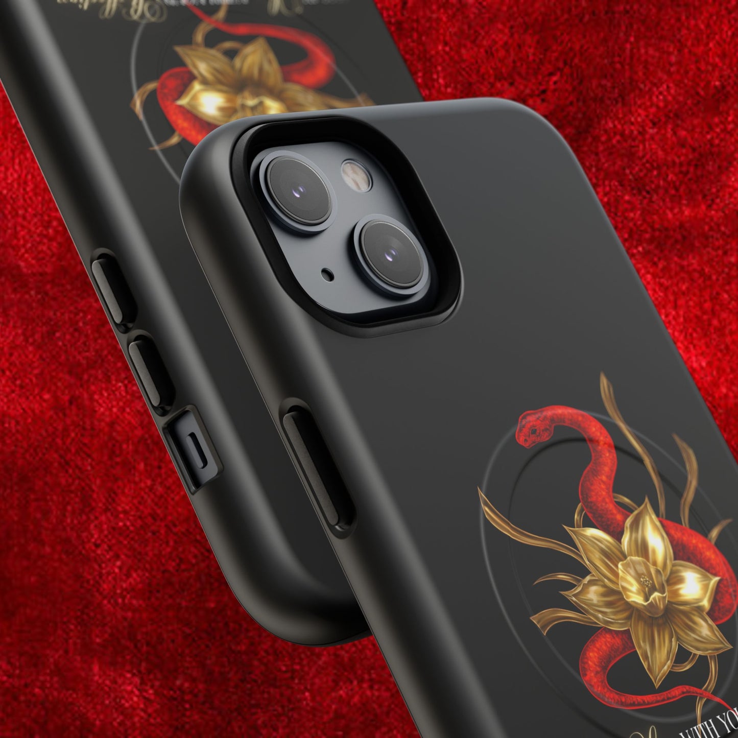 "Snake in the Garden" Tough Phone Case (Black)