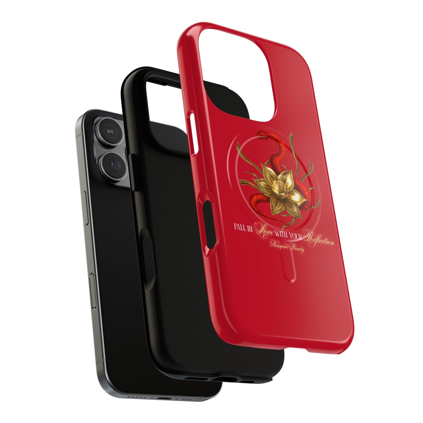 "Snake in the Garden" Tough Phone Case (Red)