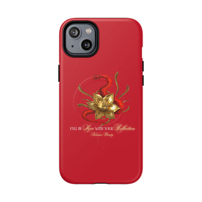 "Snake in the Garden" Tough Phone Case (Red)