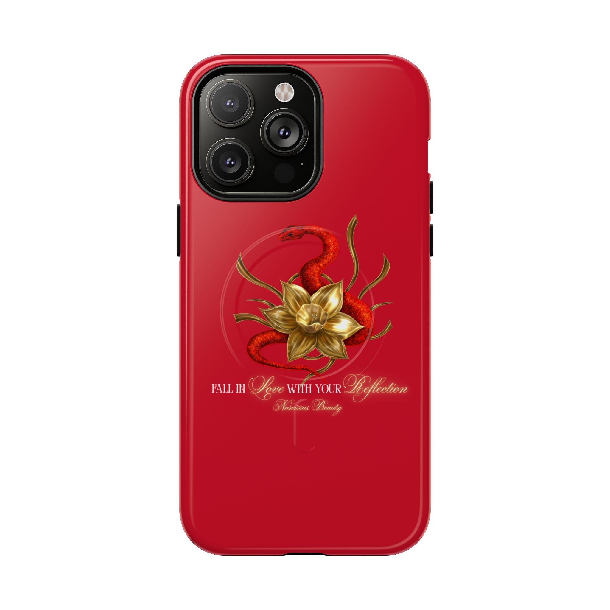 "Snake in the Garden" Tough Phone Case (Red)