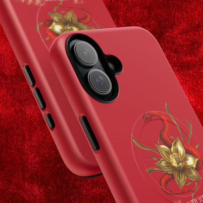 "Snake in the Garden" Tough Phone Case (Red)