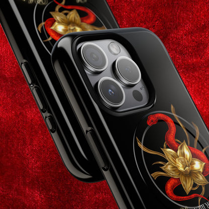 "Snake in the Garden" Tough Phone Case (Black)