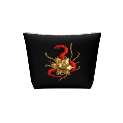 "Snake in the Garden" Cotton Cosmetic Bag