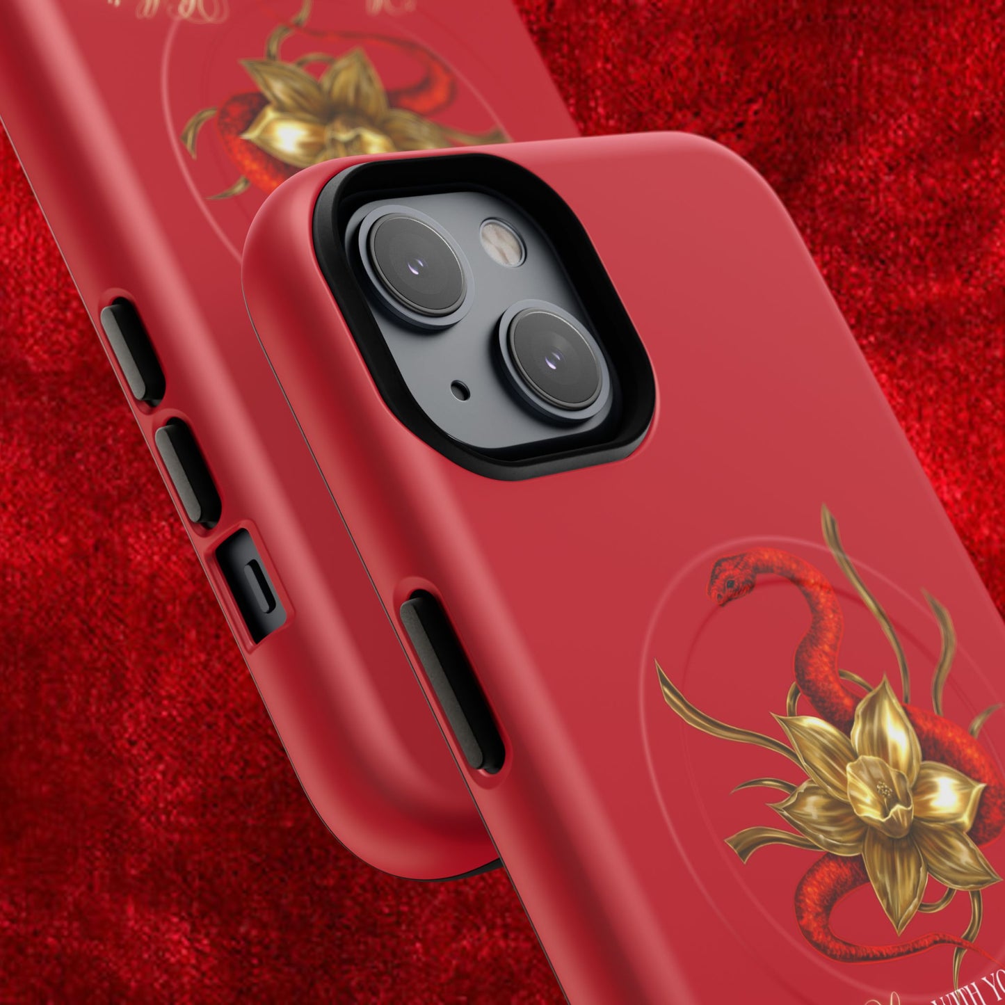 "Snake in the Garden" Tough Phone Case (Red)