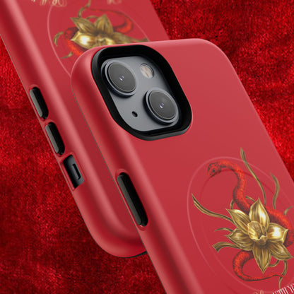 "Snake in the Garden" Tough Phone Case (Red)