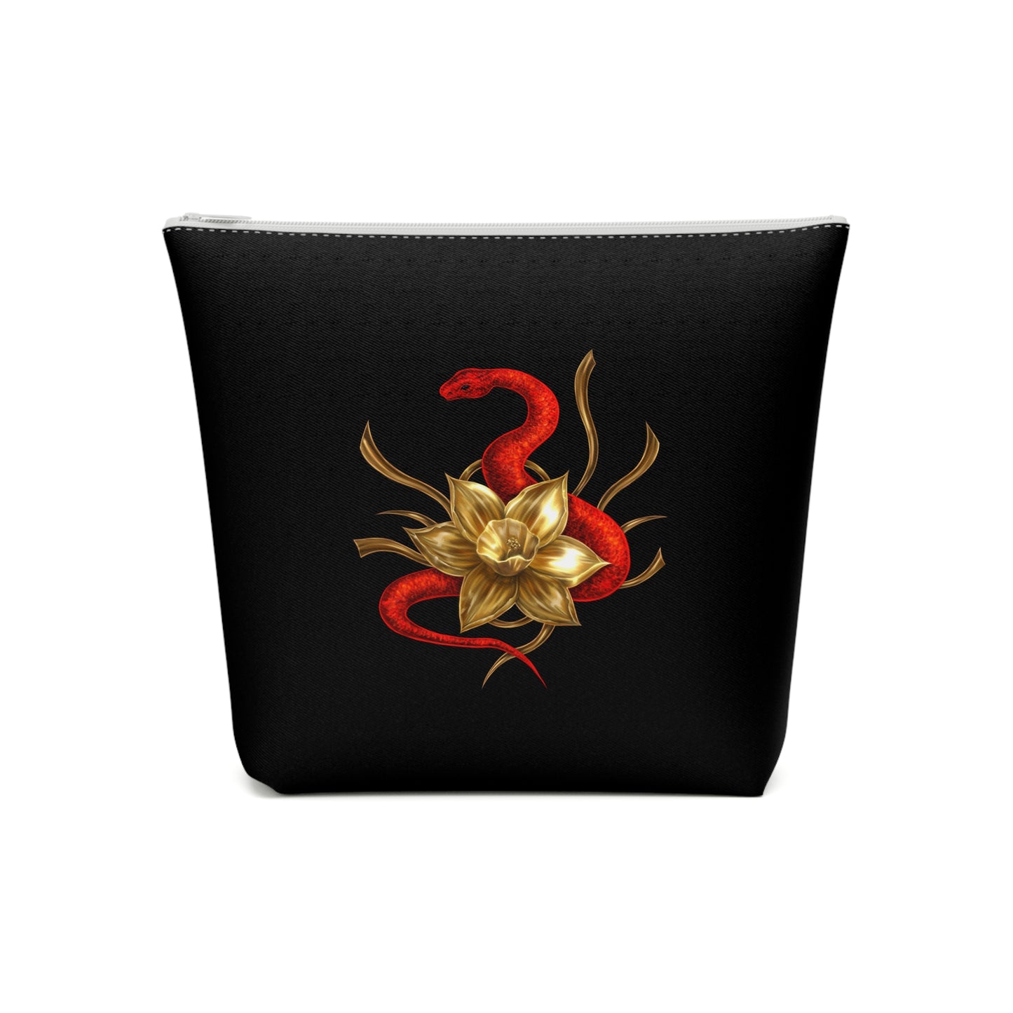 "Snake in the Garden" Cotton Cosmetic Bag