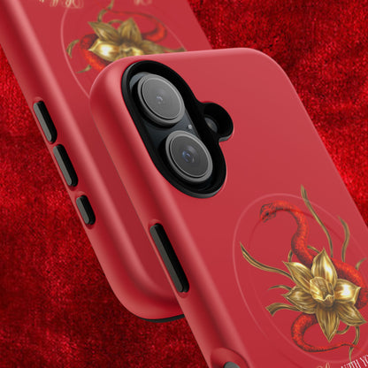 "Snake in the Garden" Tough Phone Case (Red)