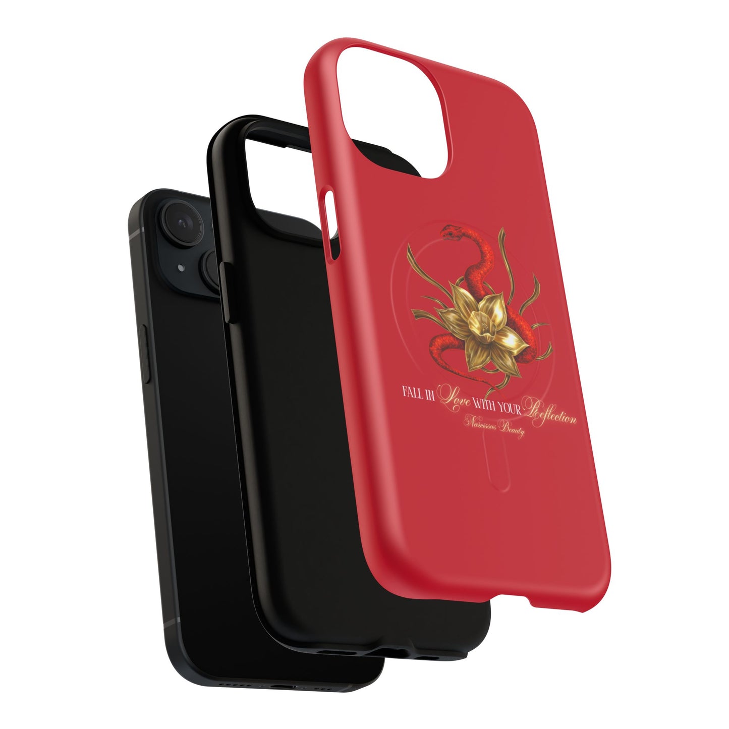 "Snake in the Garden" Tough Phone Case (Red)