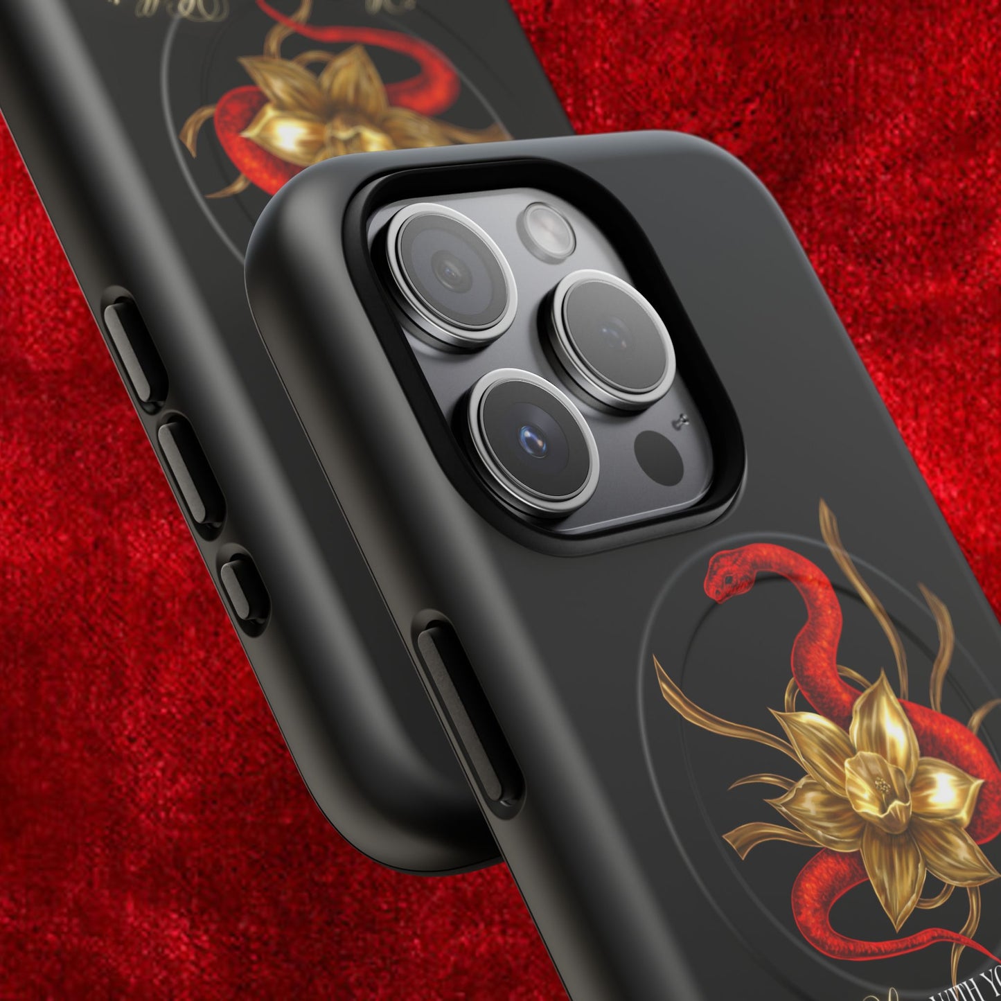 "Snake in the Garden" Tough Phone Case (Black)