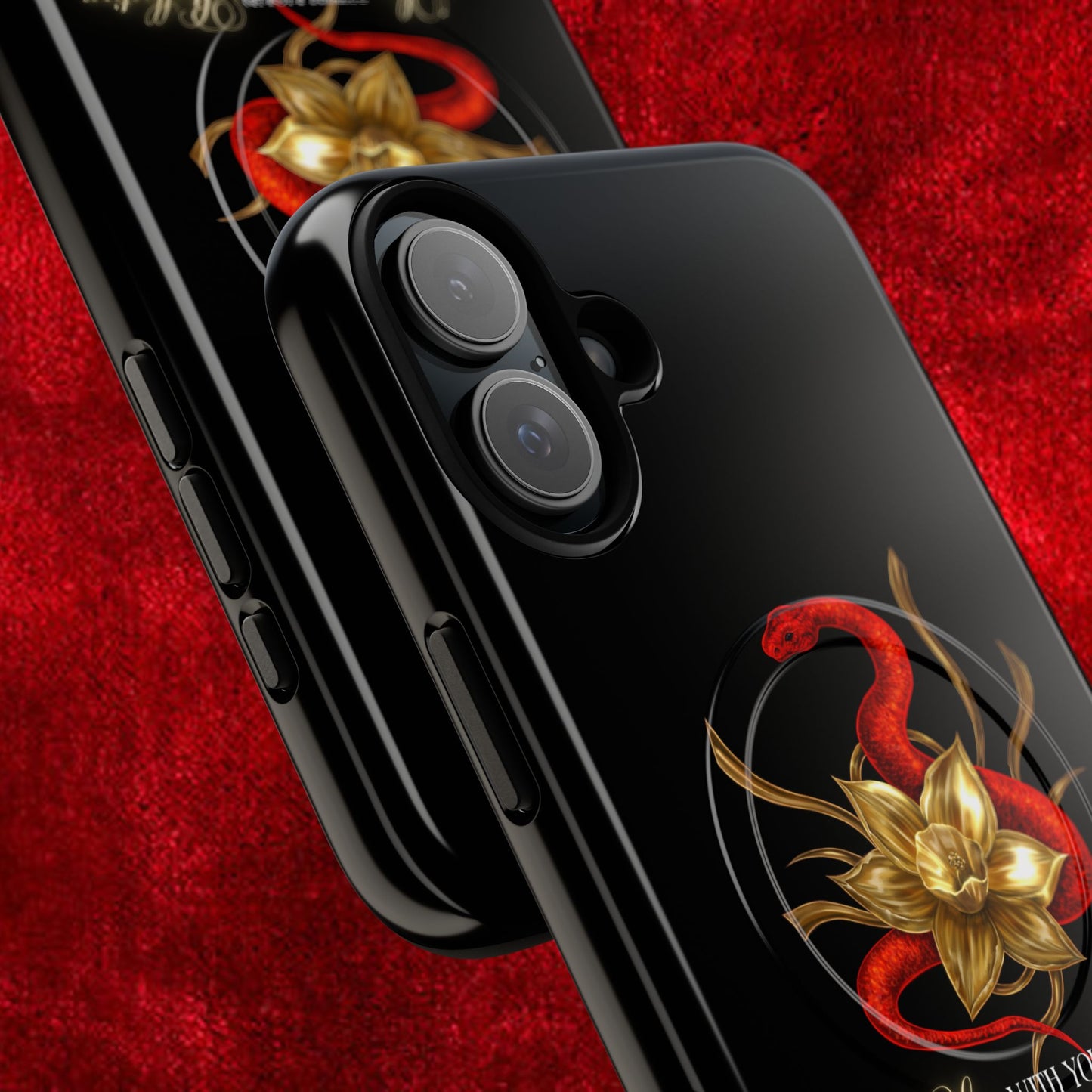 "Snake in the Garden" Tough Phone Case (Black)