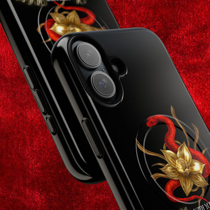 "Snake in the Garden" Tough Phone Case (Black)