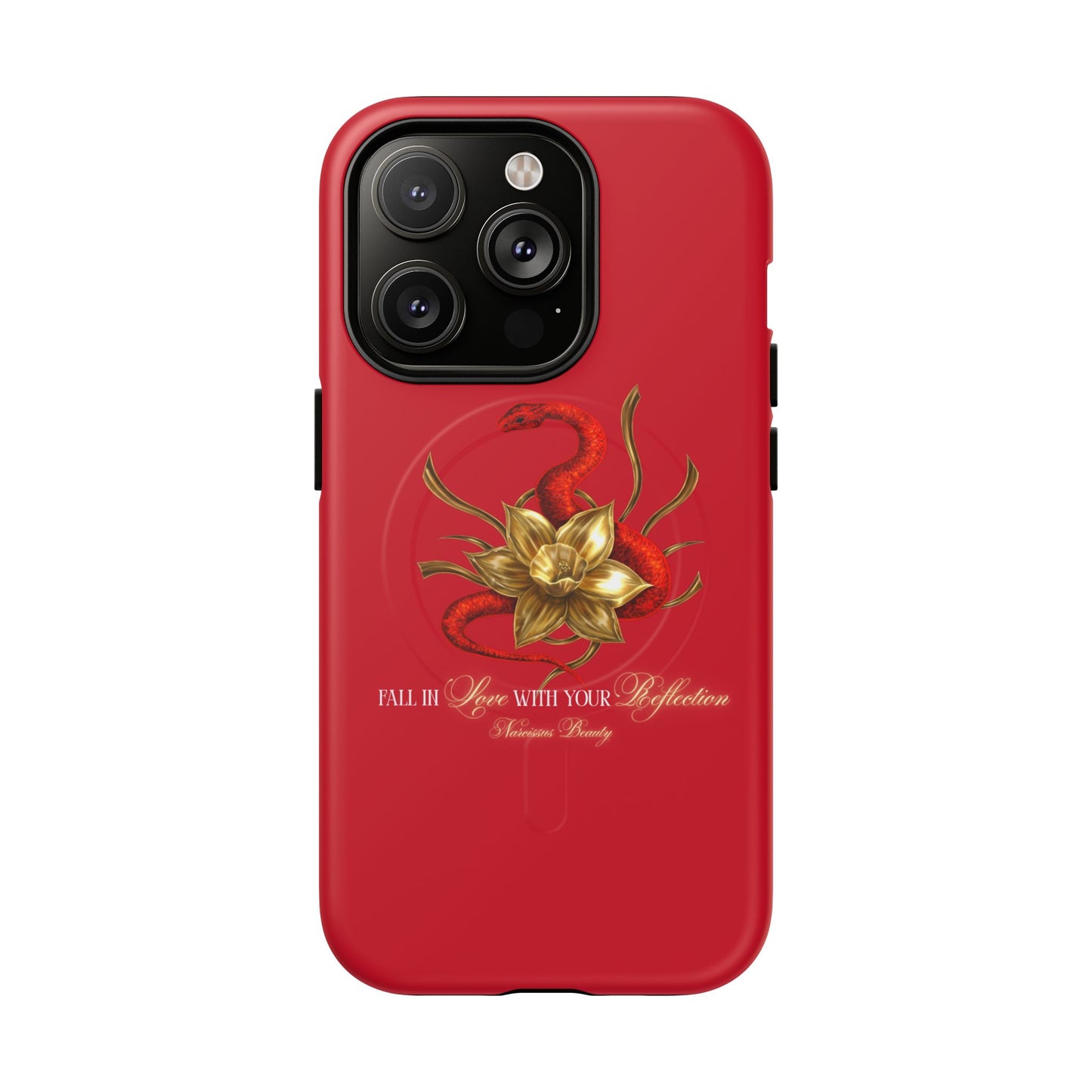 "Snake in the Garden" Tough Phone Case (Red)