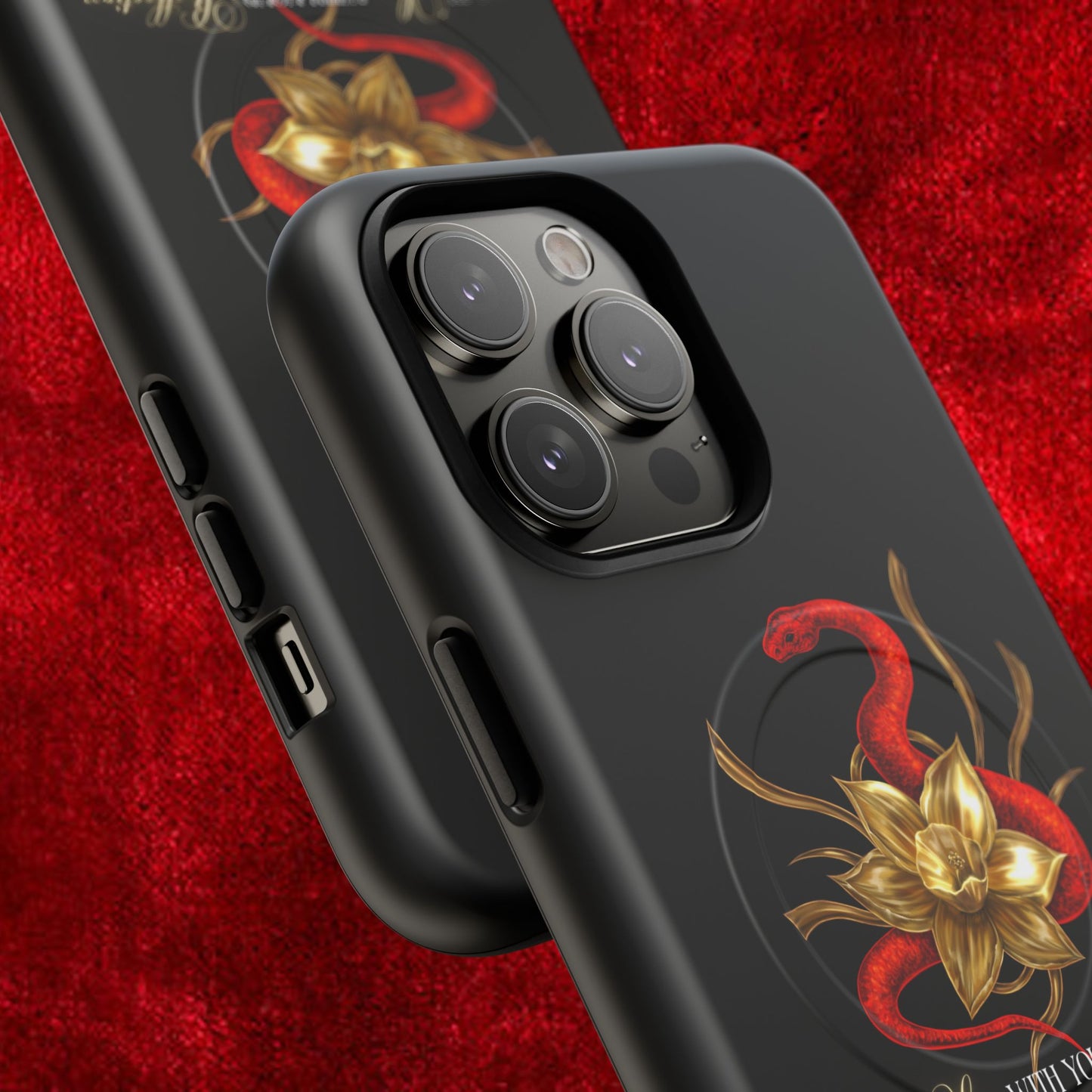 "Snake in the Garden" Tough Phone Case (Black)