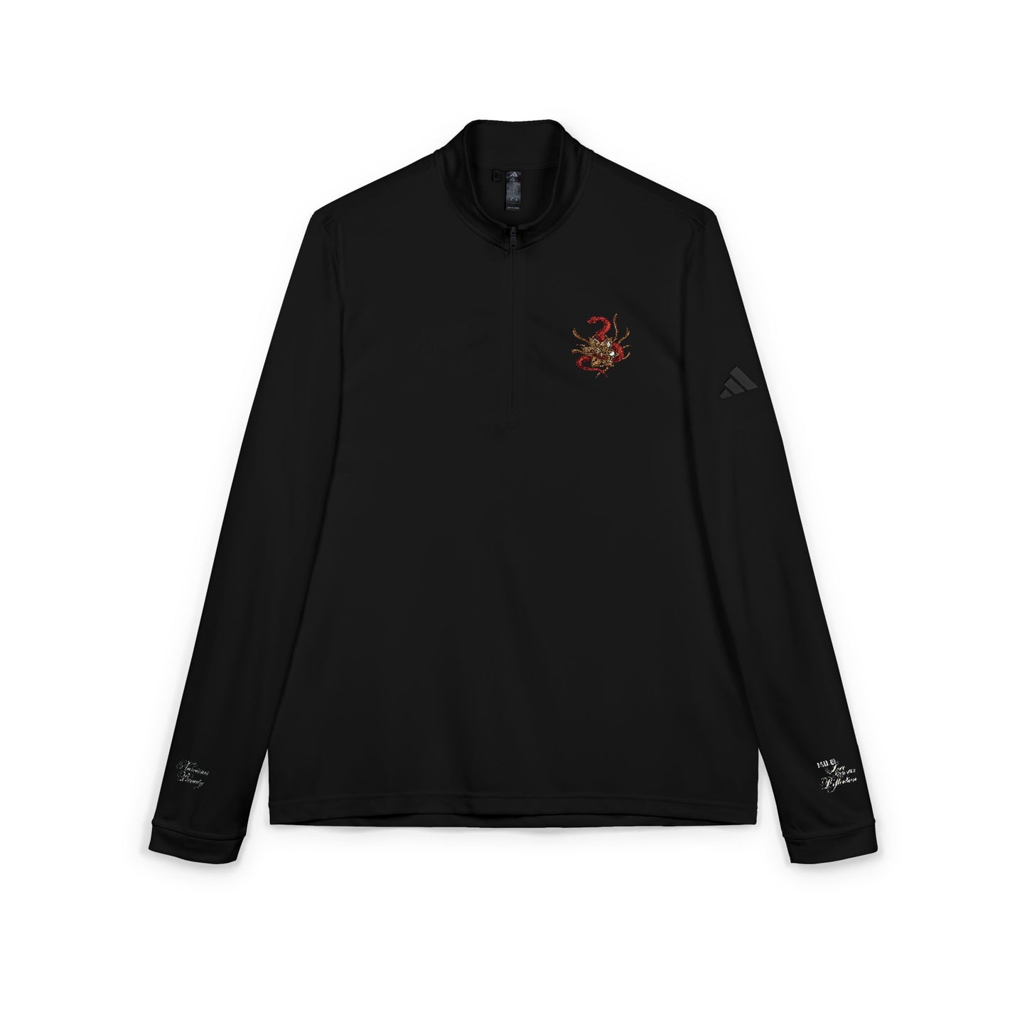 adidas® Embroidered Quarter-Zip Pullover