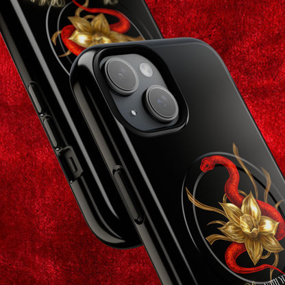 "Snake in the Garden" Tough Phone Case (Black)