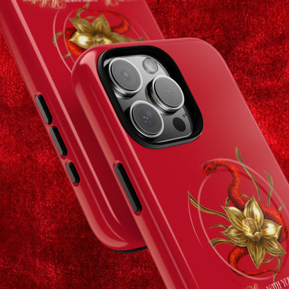 "Snake in the Garden" Tough Phone Case (Red)