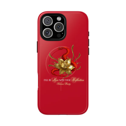 "Snake in the Garden" Tough Phone Case (Red)