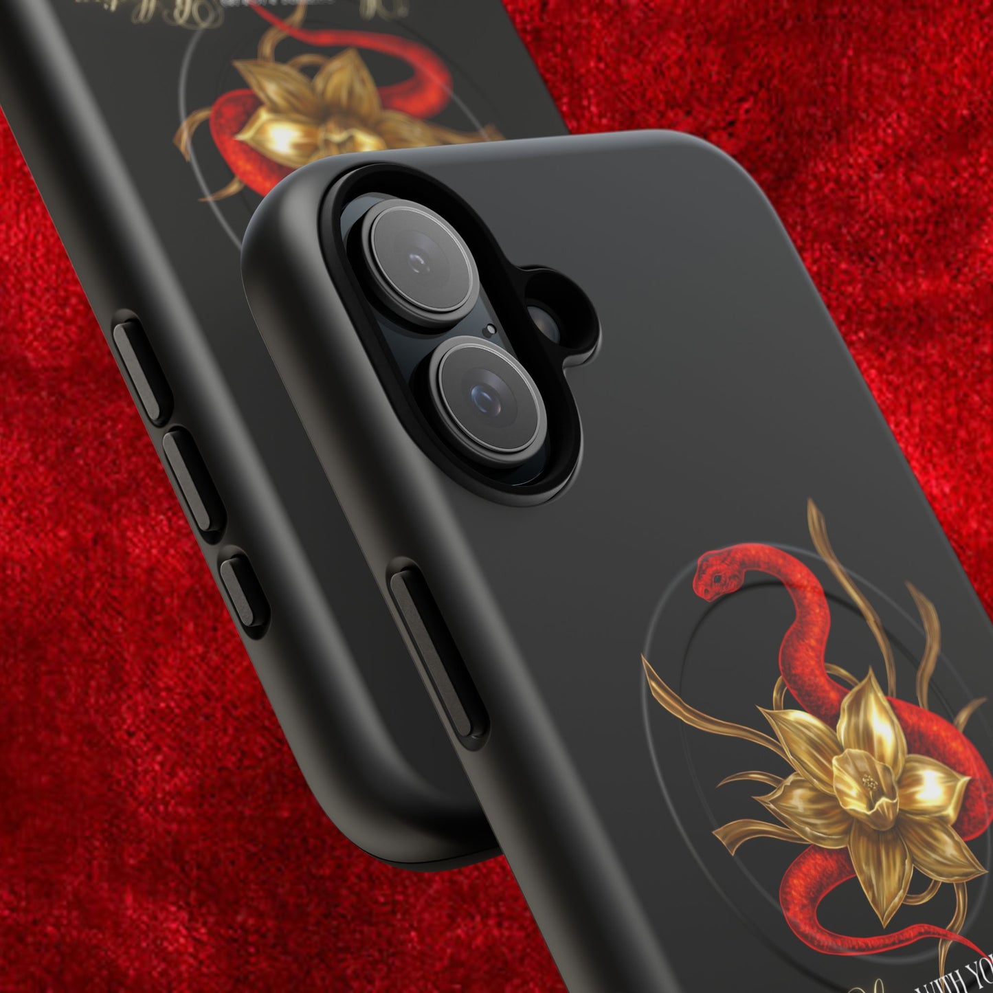 "Snake in the Garden" Tough Phone Case (Black)