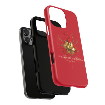 "Snake in the Garden" Tough Phone Case (Red)