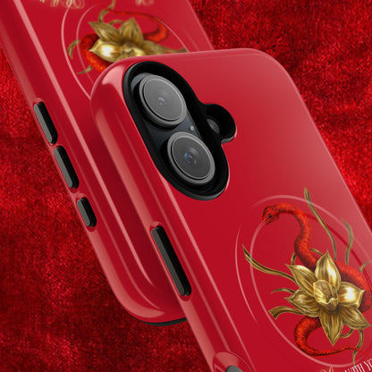 "Snake in the Garden" Tough Phone Case (Red)