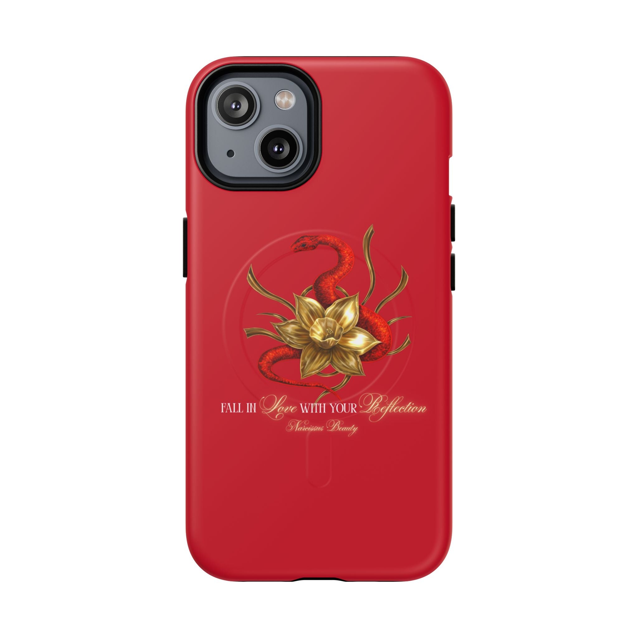 "Snake in the Garden" Tough Phone Case (Red)