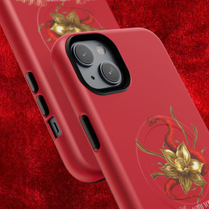 "Snake in the Garden" Tough Phone Case (Red)