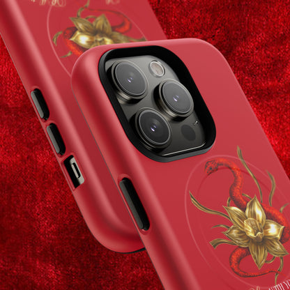 "Snake in the Garden" Tough Phone Case (Red)
