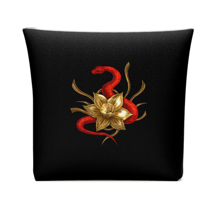"Snake in the Garden" Cotton Cosmetic Bag