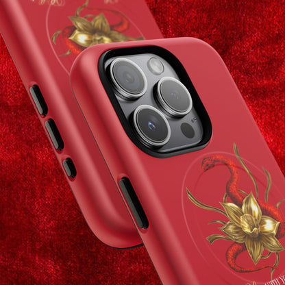 "Snake in the Garden" Tough Phone Case (Red)