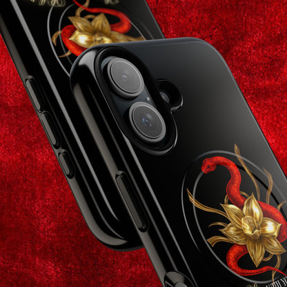 "Snake in the Garden" Tough Phone Case (Black)