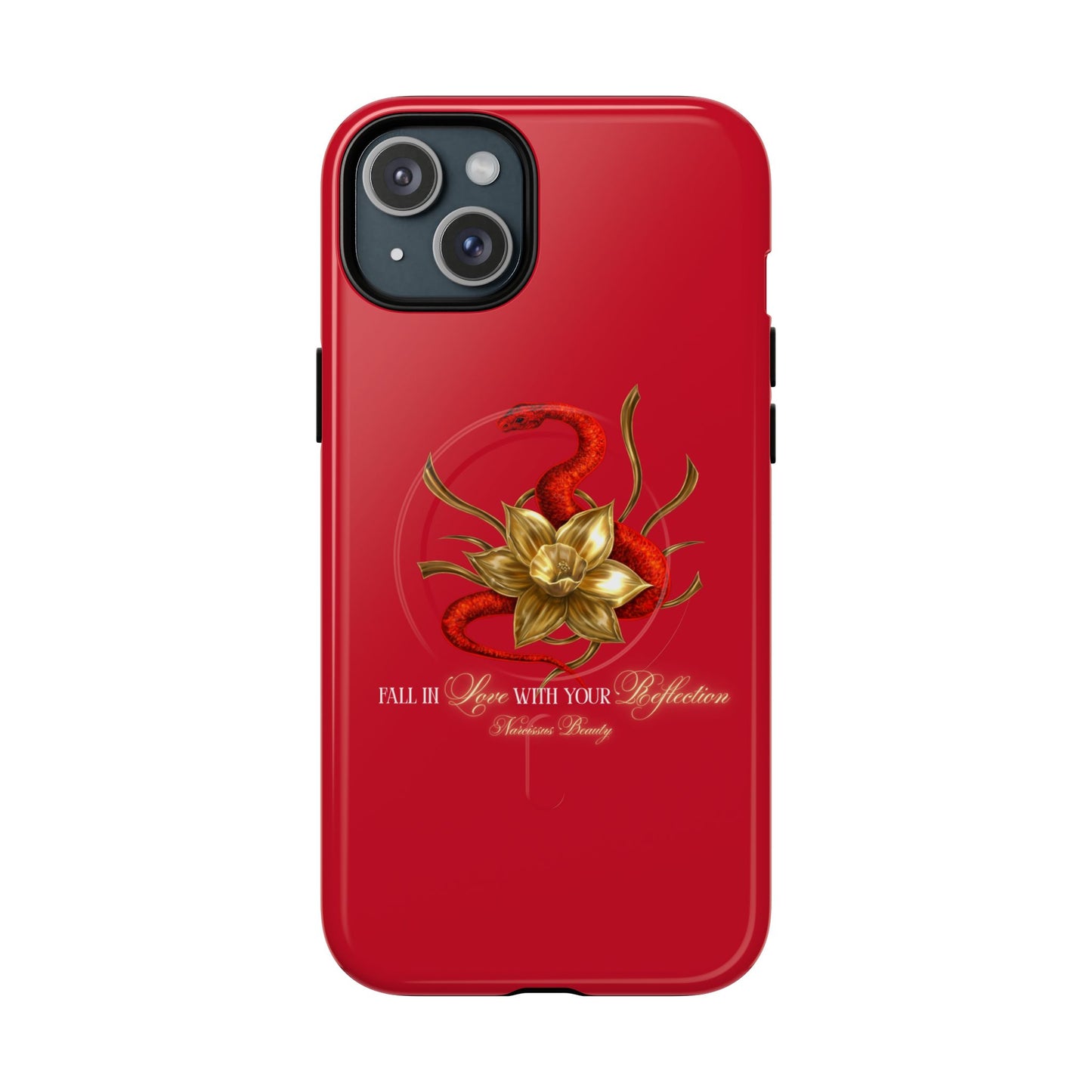 "Snake in the Garden" Tough Phone Case (Red)