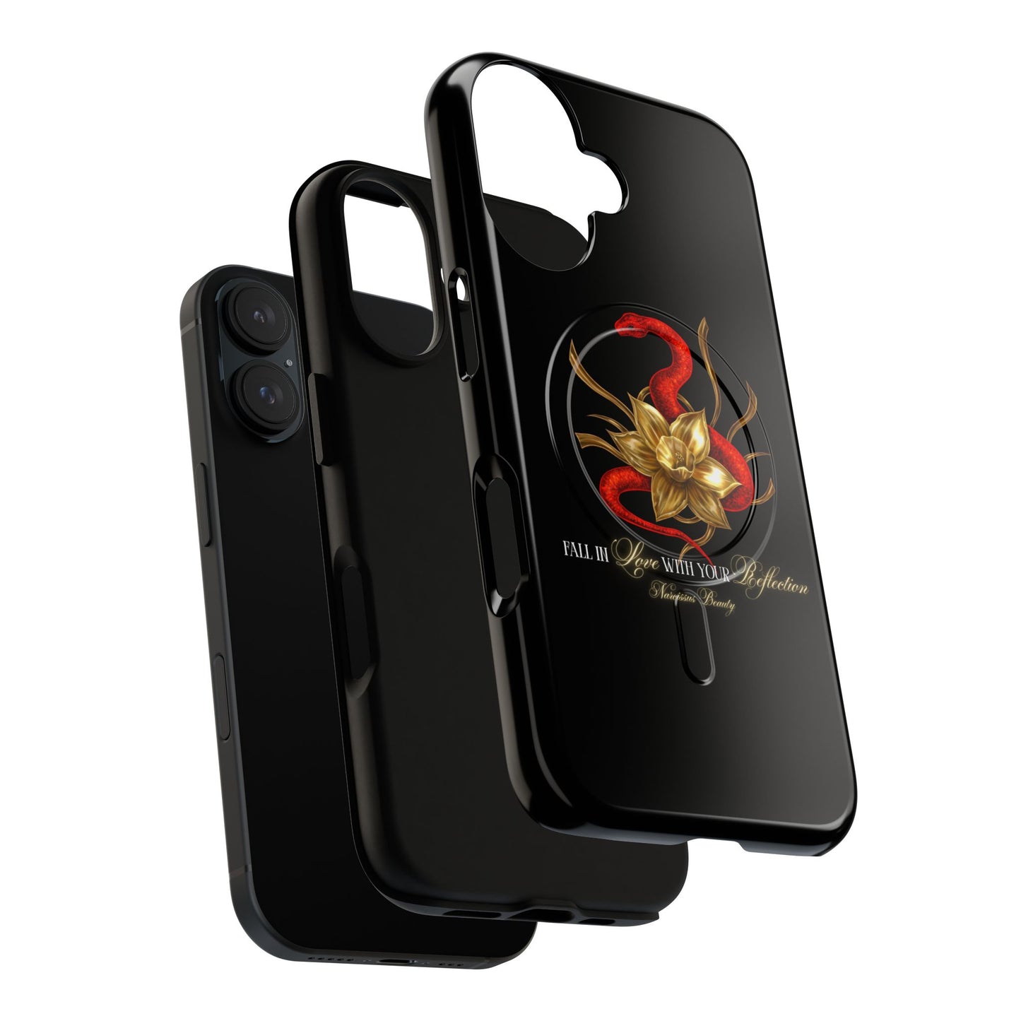 "Snake in the Garden" Tough Phone Case (Black)