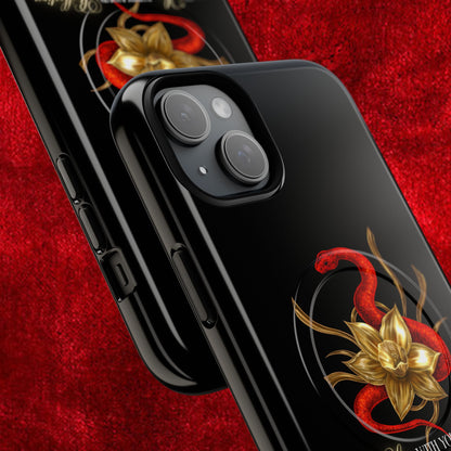 "Snake in the Garden" Tough Phone Case (Black)