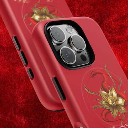 "Snake in the Garden" Tough Phone Case (Red)