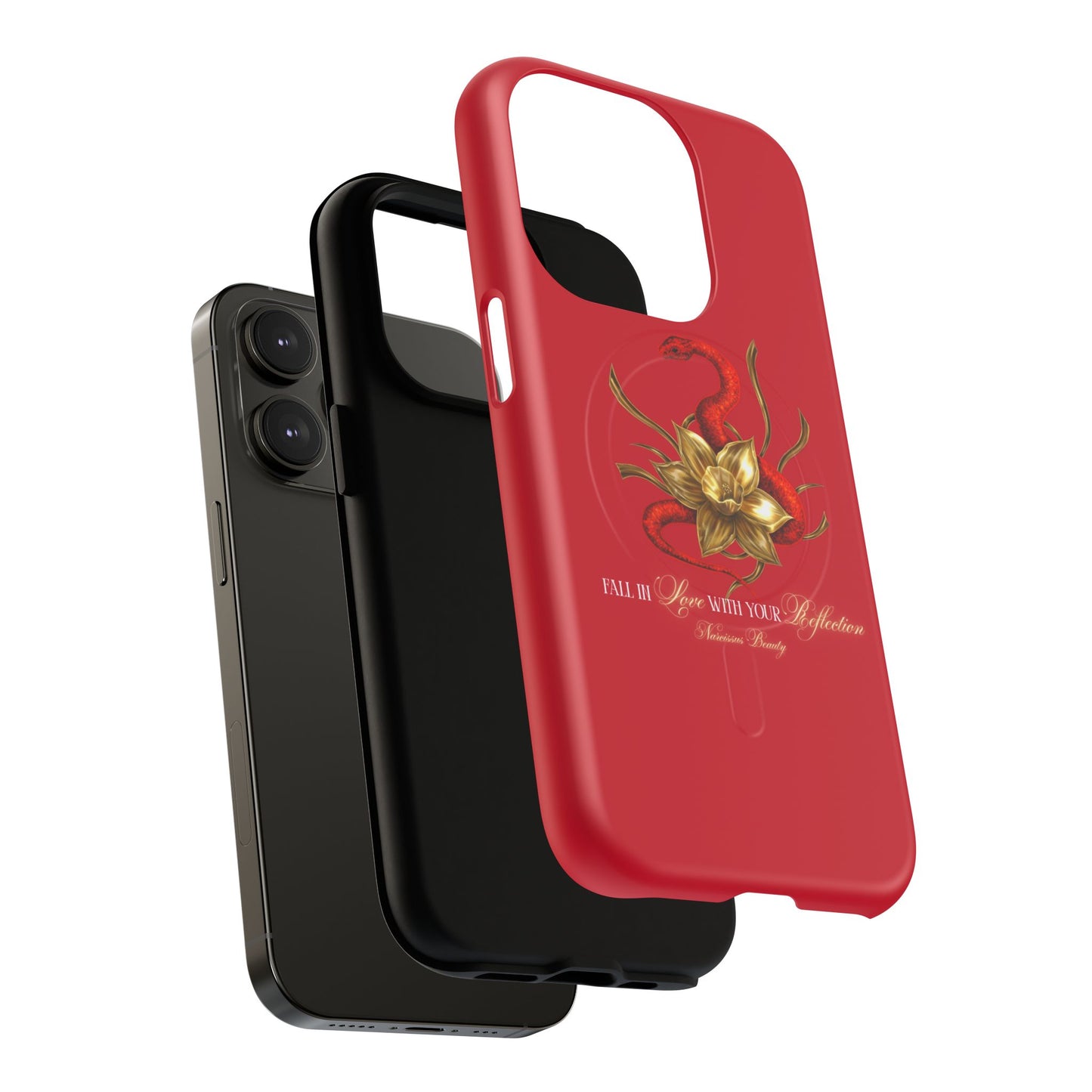 "Snake in the Garden" Tough Phone Case (Red)