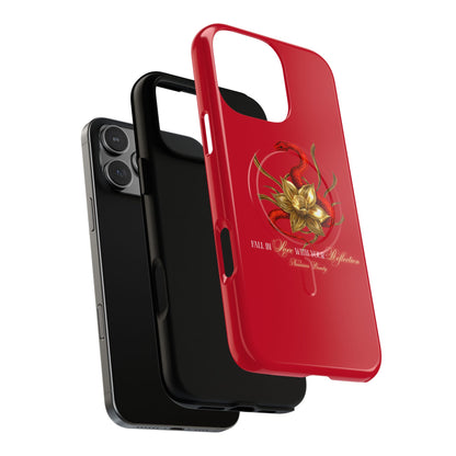 "Snake in the Garden" Tough Phone Case (Red)