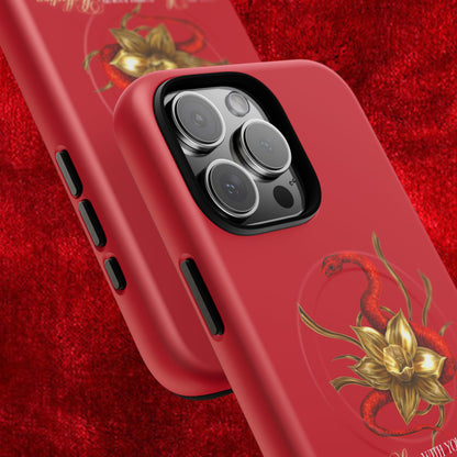 "Snake in the Garden" Tough Phone Case (Red)