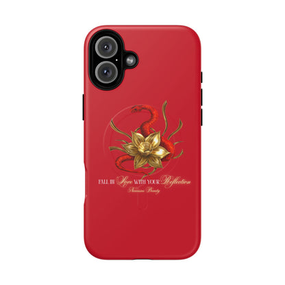 "Snake in the Garden" Tough Phone Case (Red)