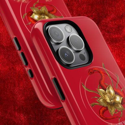 "Snake in the Garden" Tough Phone Case (Red)