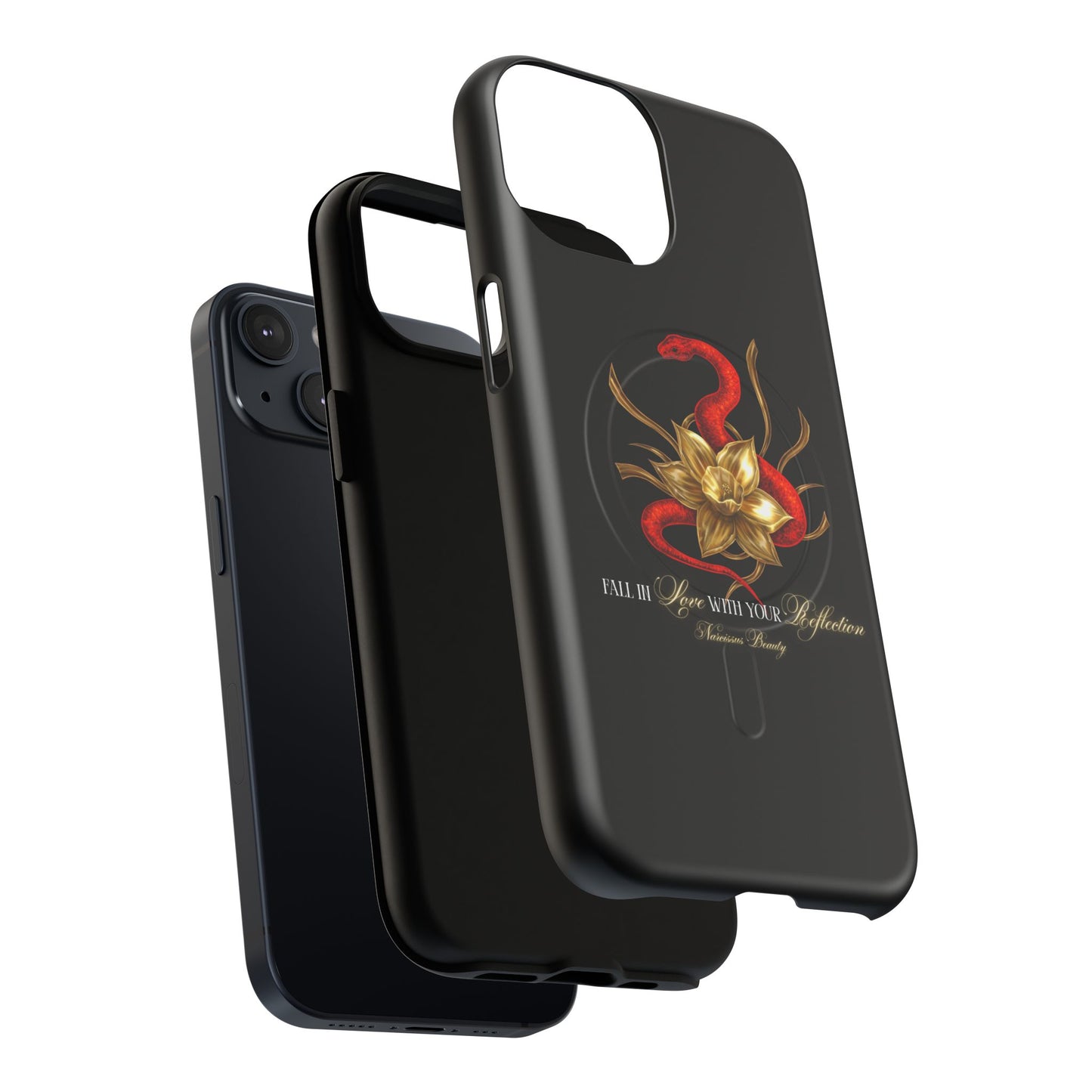 "Snake in the Garden" Tough Phone Case (Black)