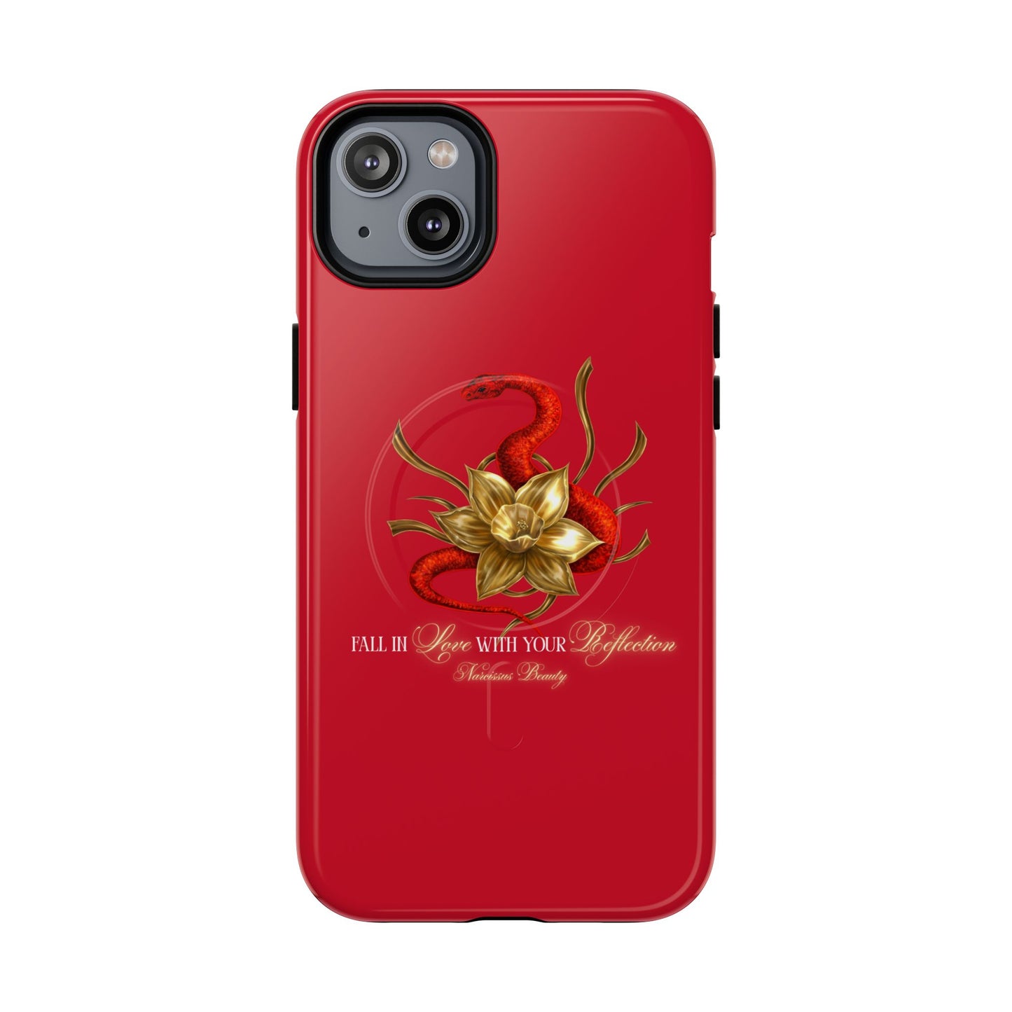 "Snake in the Garden" Tough Phone Case (Red)
