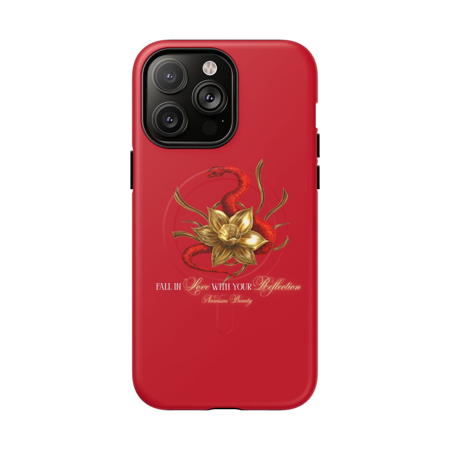 "Snake in the Garden" Tough Phone Case (Red)