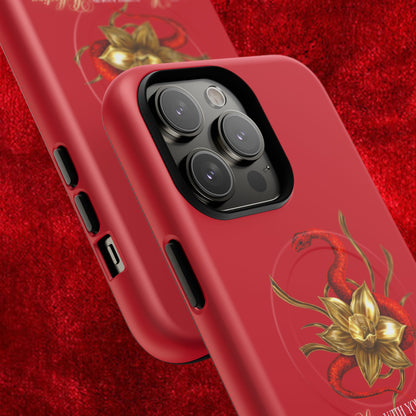 "Snake in the Garden" Tough Phone Case (Red)