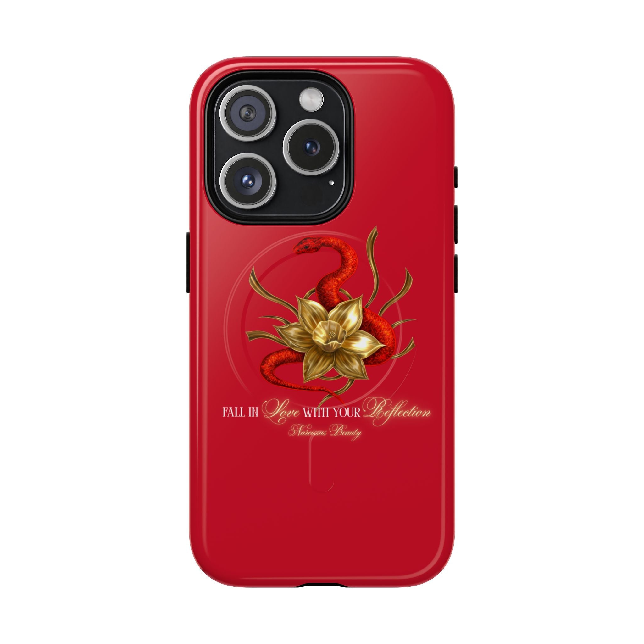 "Snake in the Garden" Tough Phone Case (Red)