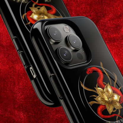 "Snake in the Garden" Tough Phone Case (Black)