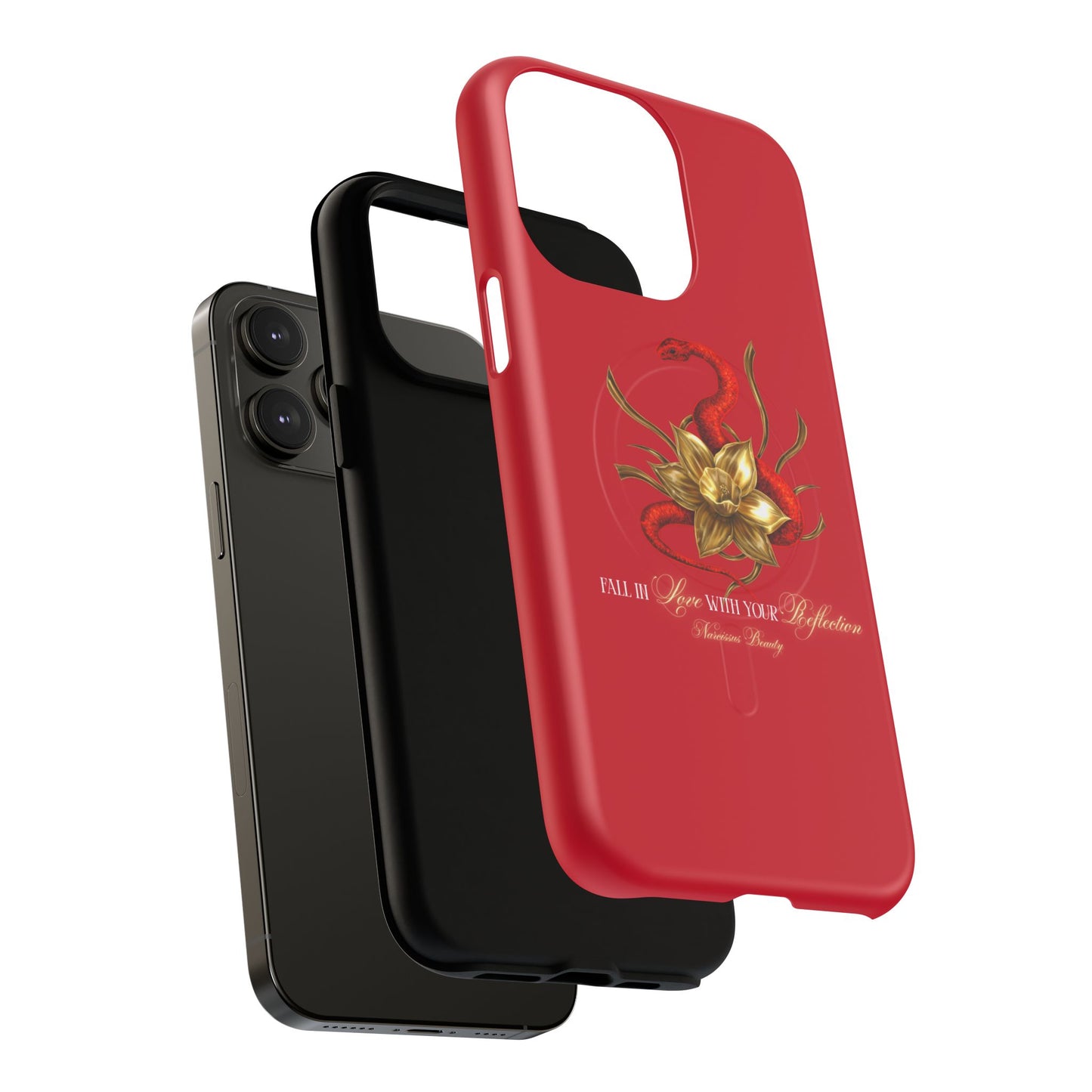 "Snake in the Garden" Tough Phone Case (Red)