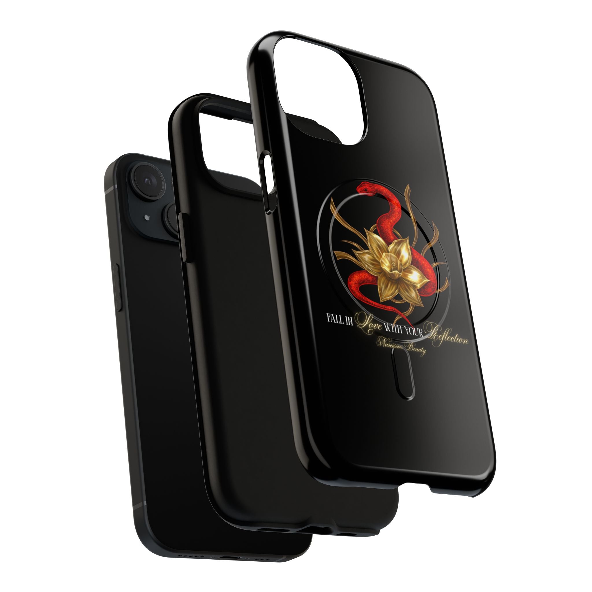 "Snake in the Garden" Tough Phone Case (Black)