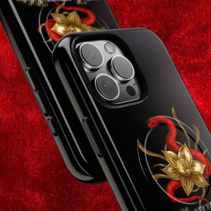 "Snake in the Garden" Tough Phone Case (Black)