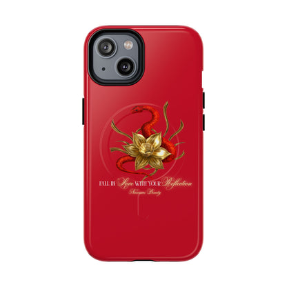 "Snake in the Garden" Tough Phone Case (Red)