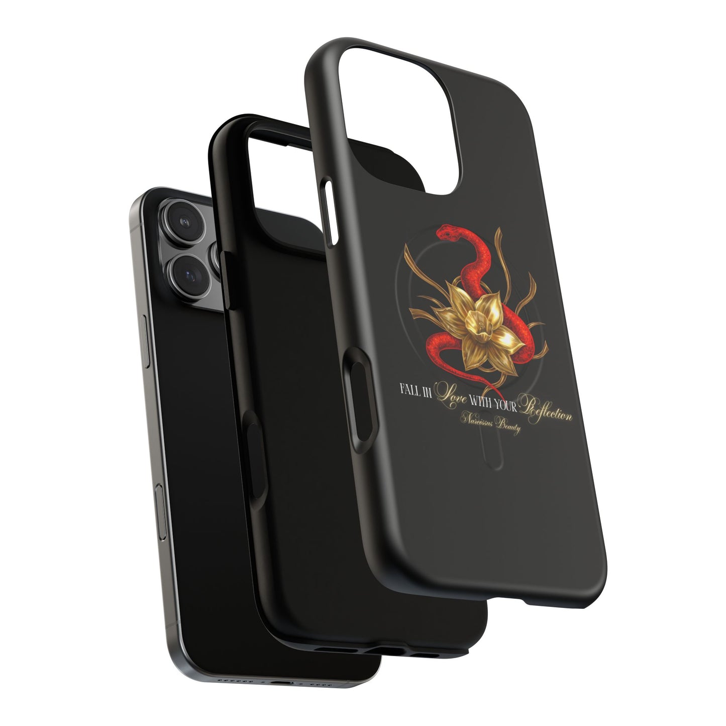 "Snake in the Garden" Tough Phone Case (Black)